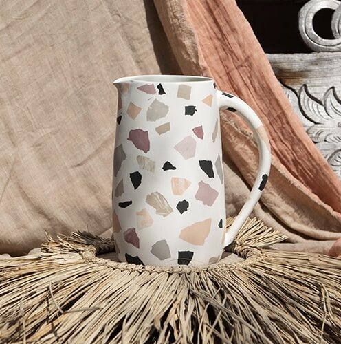 Terrazzo jug - studio Vrisk Handmade Pottery